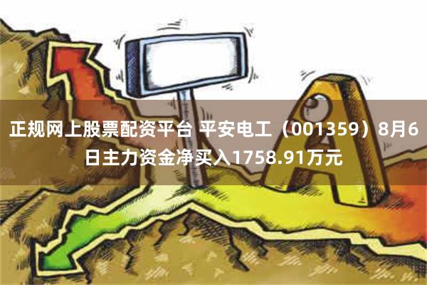 正规网上股票配资平台 平安电工（001359）8月6日主力资金净买入1758.91万元