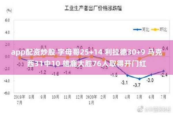 app配资炒股 字母哥25+14 利拉德30+9 马克西31中10 雄鹿大胜76人取得开门红