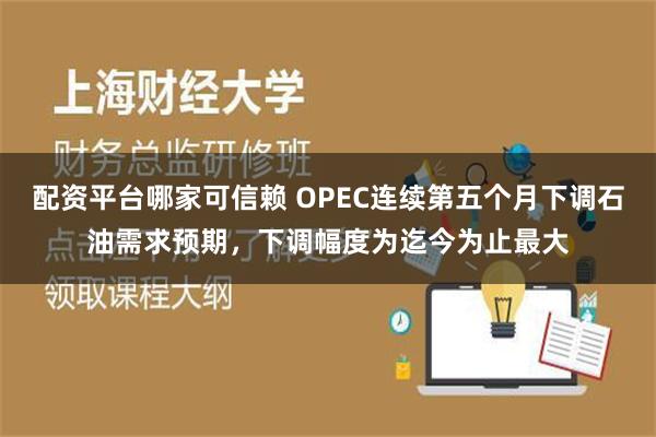 配资平台哪家可信赖 OPEC连续第五个月下调石油需求预期，下调幅度为迄今为止最大